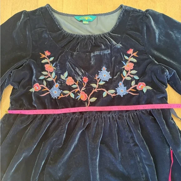 April Cornell Midnight Blue Velvet Dress - Picture 4 of 8